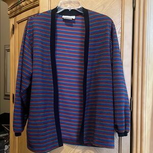 ⭐️Vintage Donnkenny Striped Open Front Cardigan size medium